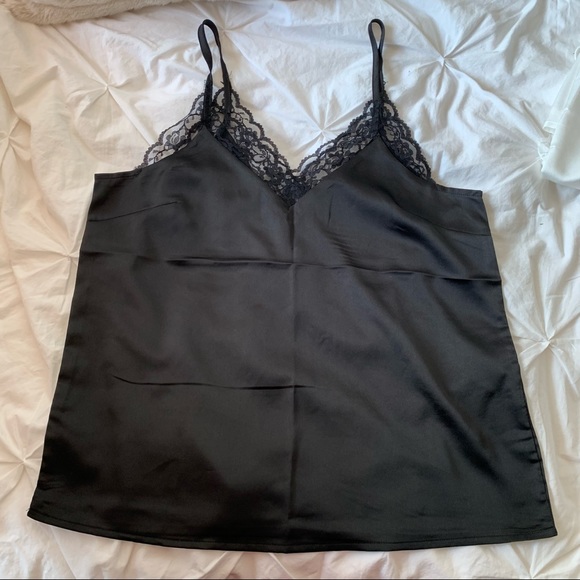 Lace trim Satin Cami - Picture 1 of 2
